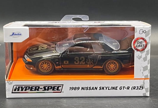 Jada Hyper Spec 1989 Nissan Skyline GTR R32 1:32 Black Gold JPS Brand New Sealed
