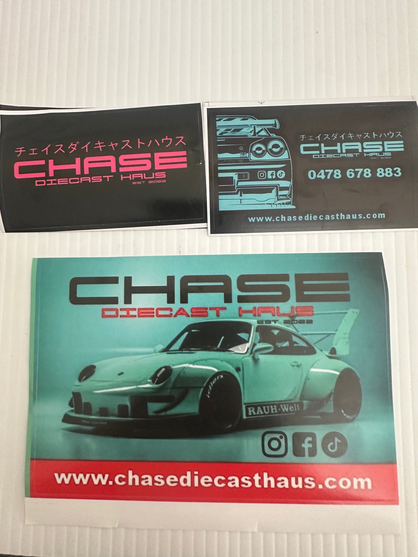 Chase Diecast Haus assorted stickers pack