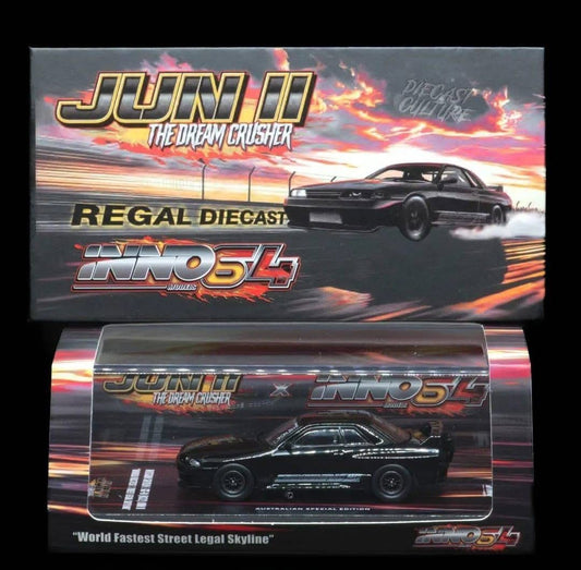 Inno64 model JUN II The Dream Crusher" Nissan Skyline GT-R R32