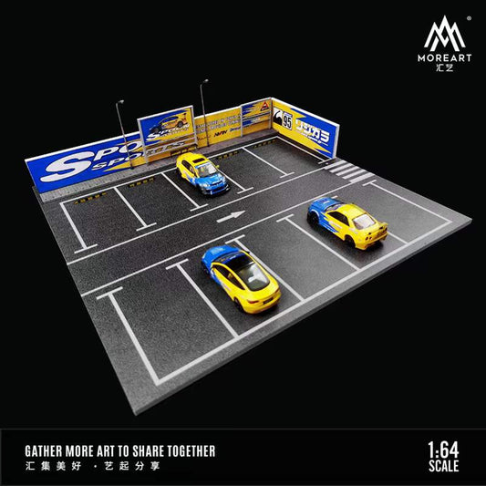 MoreArt 1/64 Spoon Sports Light up Car park Diorama