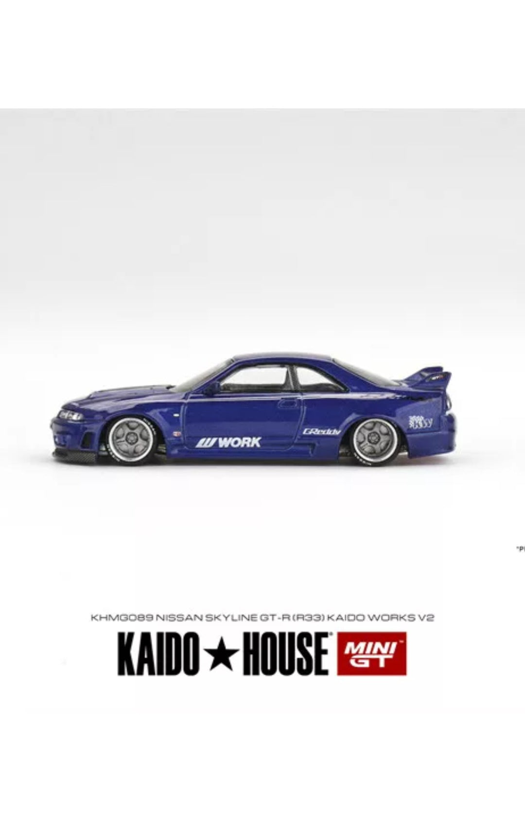 Kaidohouse Mini Gt #089 Nissan Skyline Gtr R33 Kaido Works V2 Blue