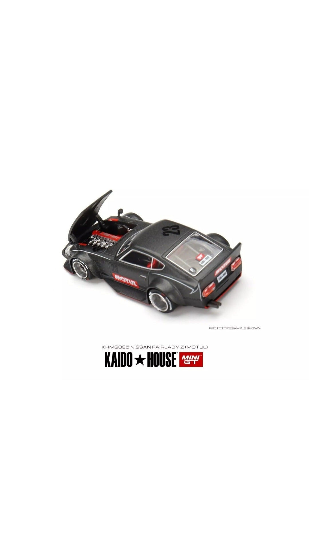 Kaidohouse Mini Gt #035 Datsun Fairlady Z Motul oil Grey