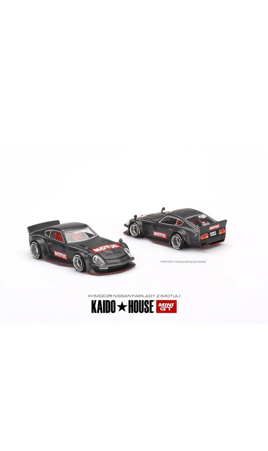 Kaidohouse Mini Gt #035 Datsun Fairlady Z Motul oil Grey