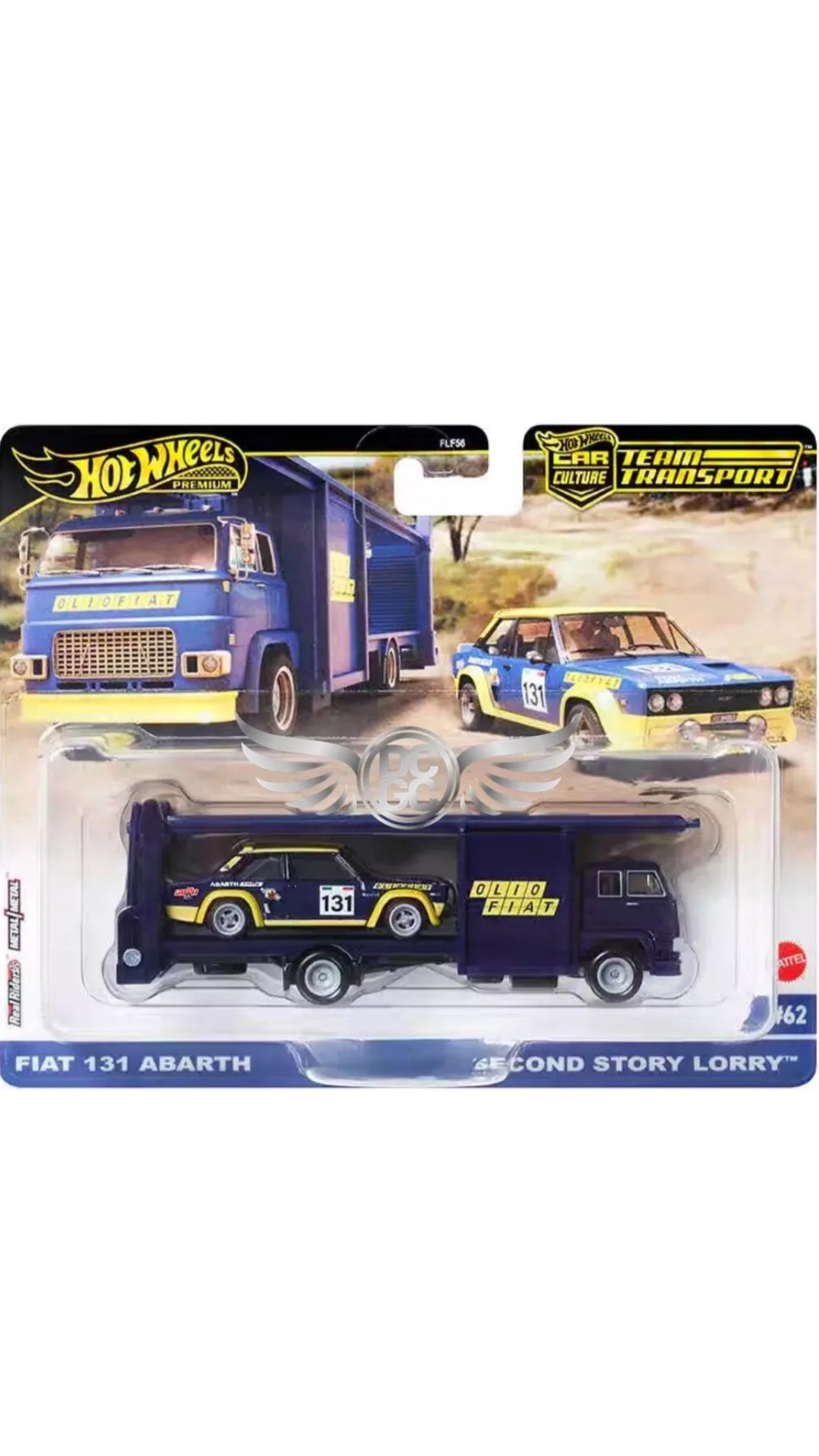 Hot Wheels Premium Team transporter No.62 Fiat 131 Abarth Second Storey Lorry