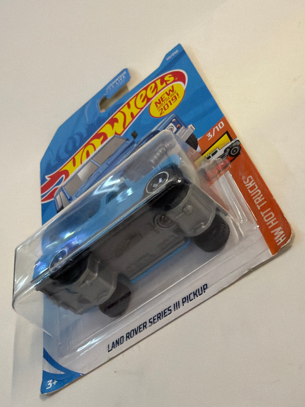 2018 Hot Wheels Hot Trucks Blue Land Rover Series III Pickup Truck #111