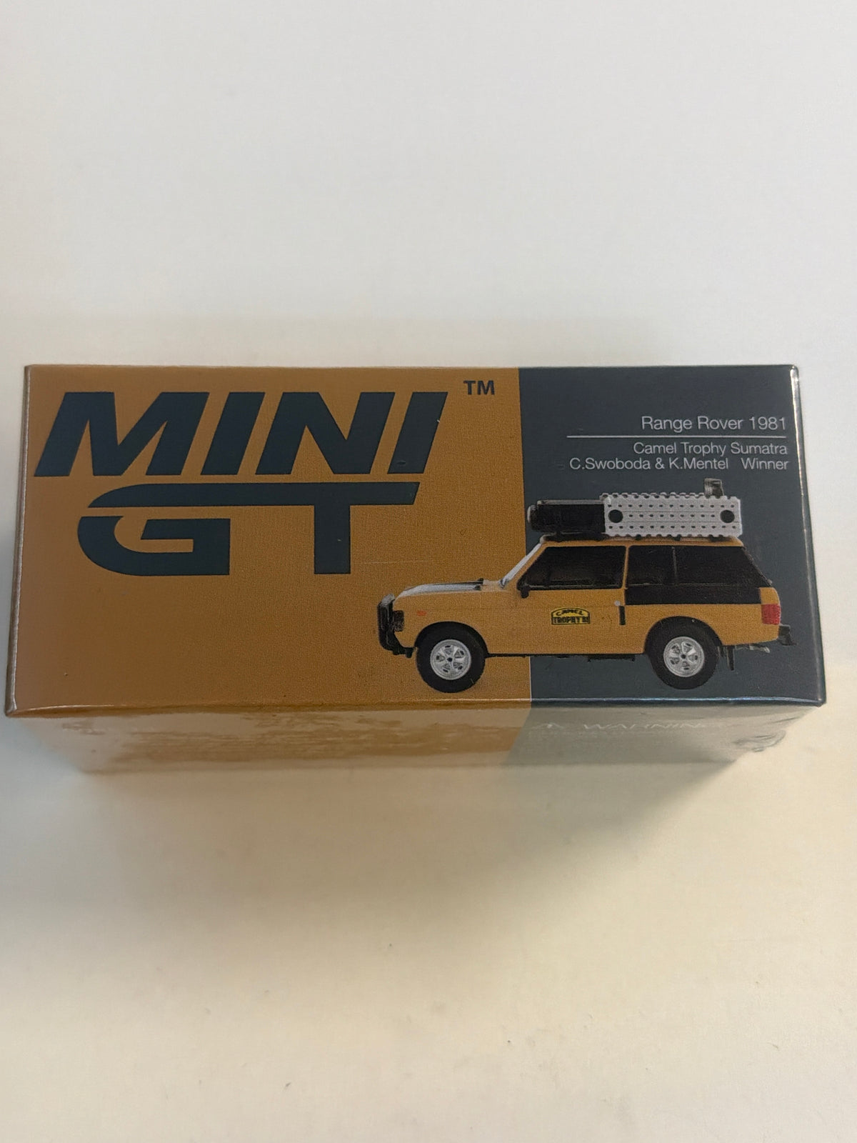 Mini Gt 1:64 1981 CAMEL TROPHY SUMATRA WINNER -- RANGE ROVER