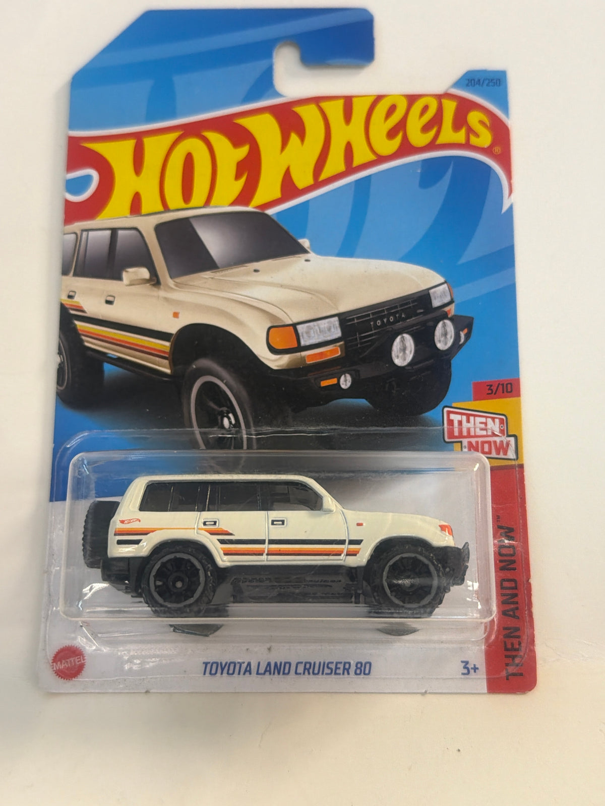 HOT WHEELS 2021 - TOYOTA LAND CRUISER 80 - #204/250 - THEN & NOW - LONG CARD