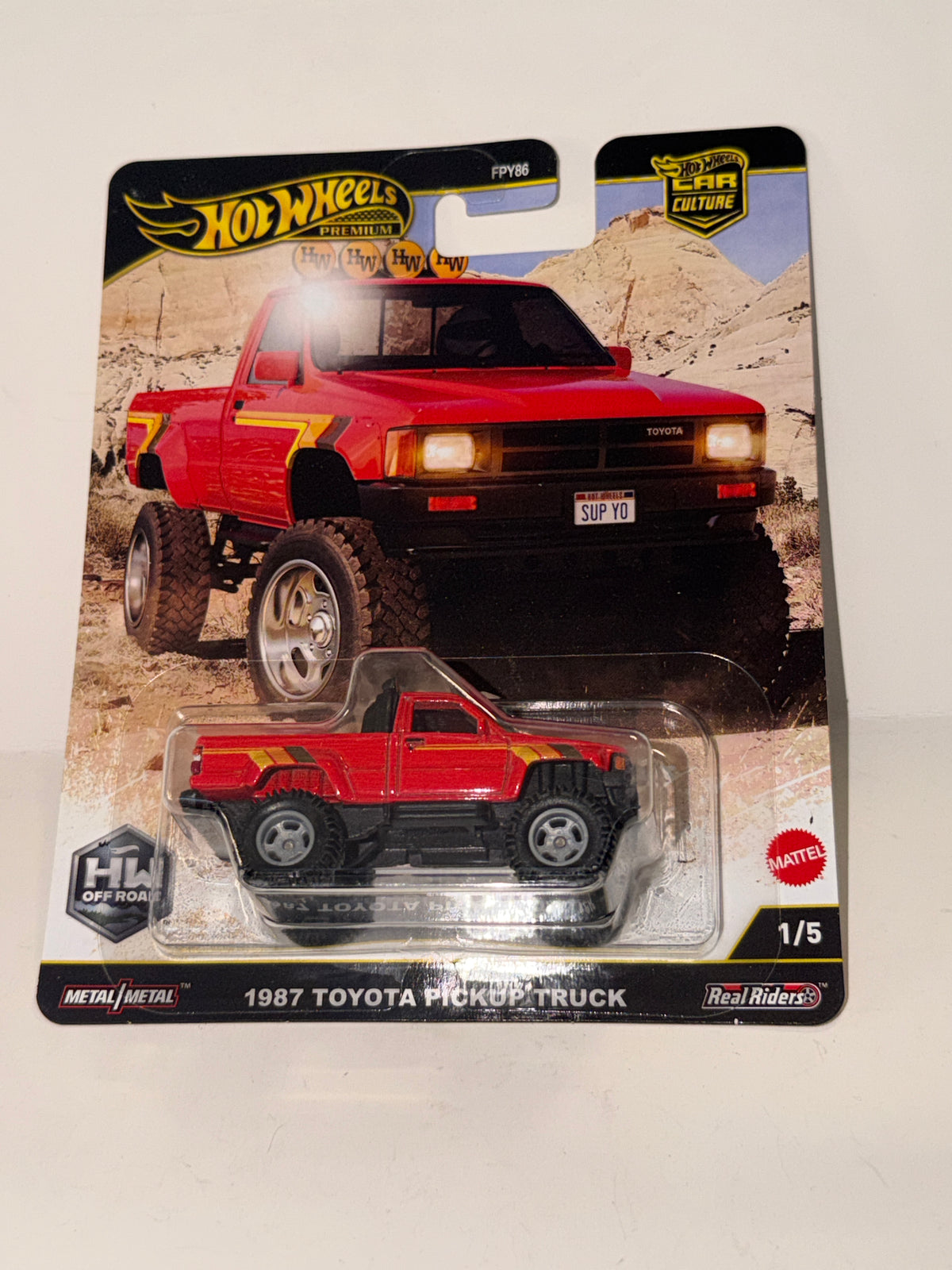 2025 Hot Wheels Off Road 1987 Toyota Pickup Truck Red Car Culture