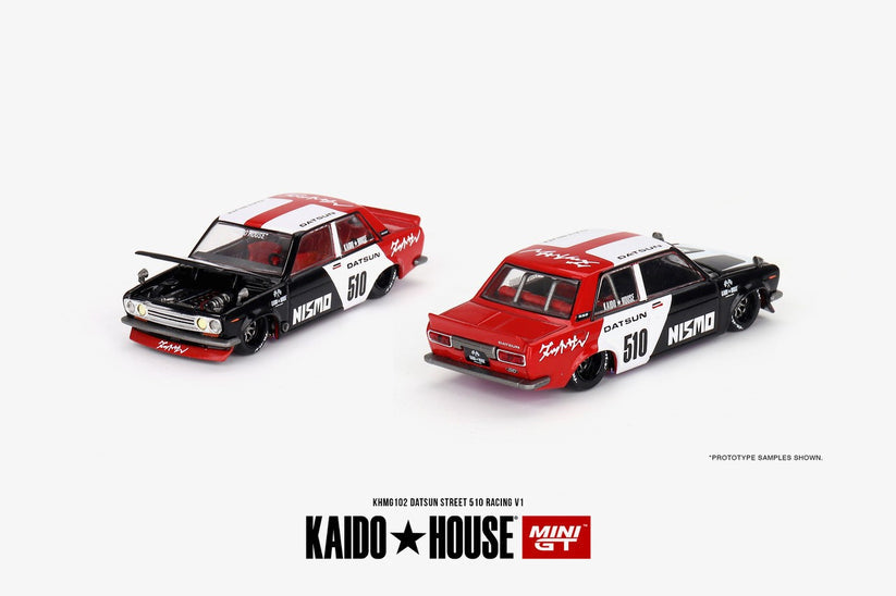 Mini GT 

Kaidohouse x Mini GT 1:64 Datsun Street 510 Racing V1 'Nismo'