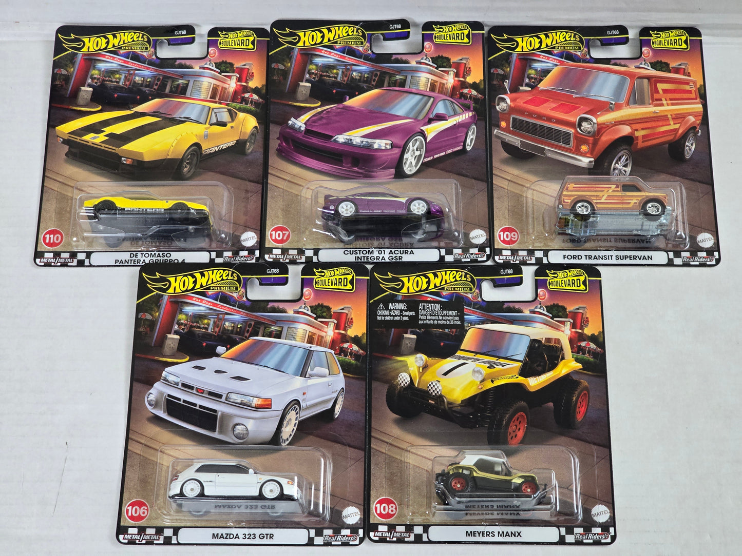 Hot wheels Boulevard 106 -110 complete set of 5