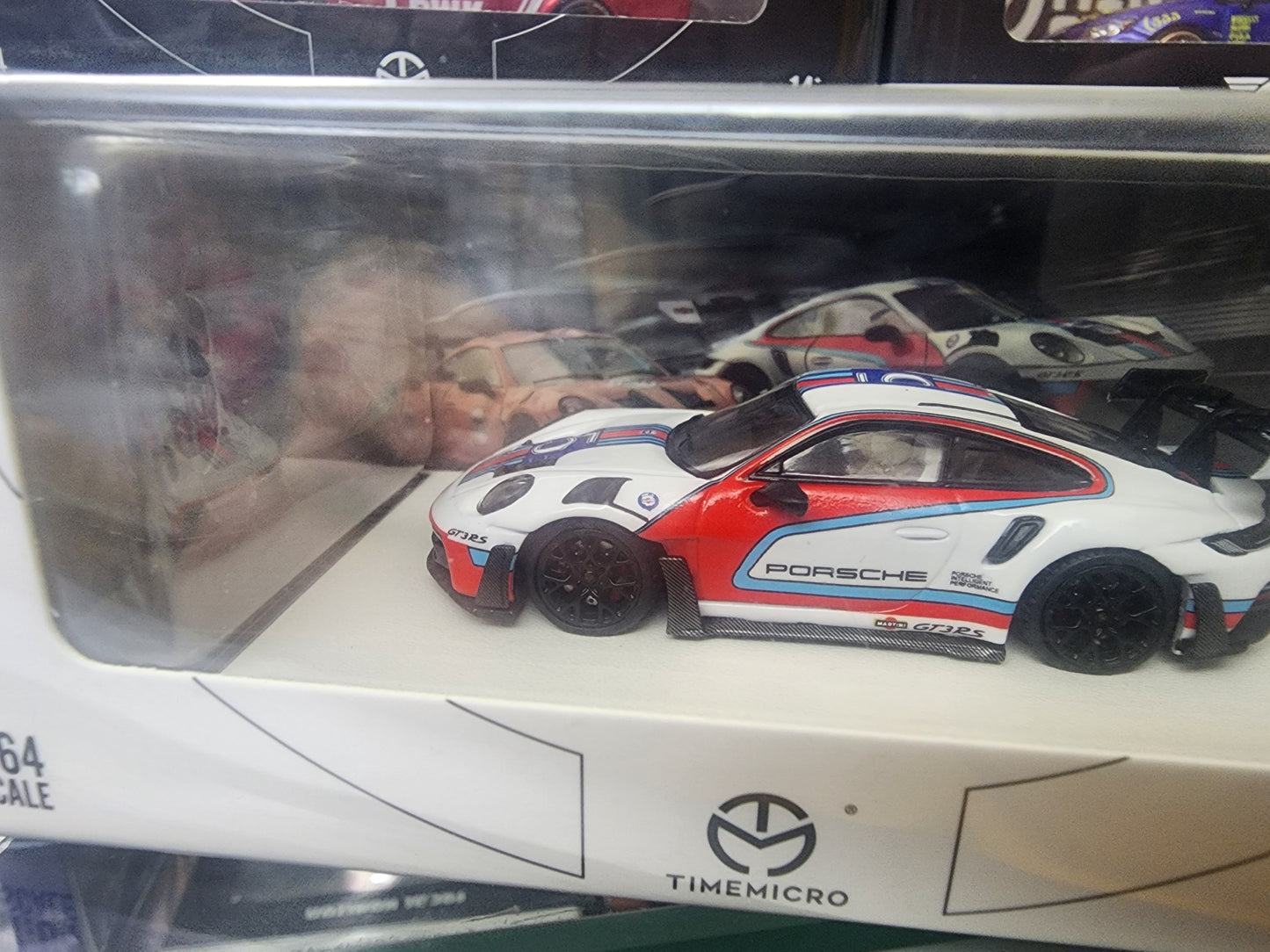 Timemicro 1/64 Porsche 992 Gt3 RS Martini Livery with Figurine