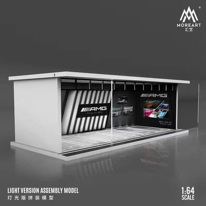 MoreArt 1/64 Mercedes Benz Amg Light up Assembly scene Diorama