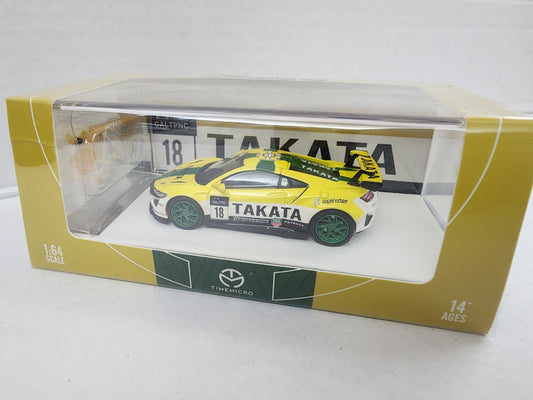 Timemicro 1/64 Honda Nsx Takata livery with Figurine