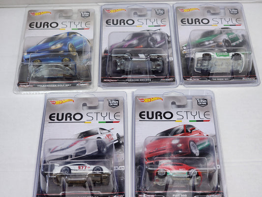 Hot wheels Premium Euro Style Rare complete set of 5