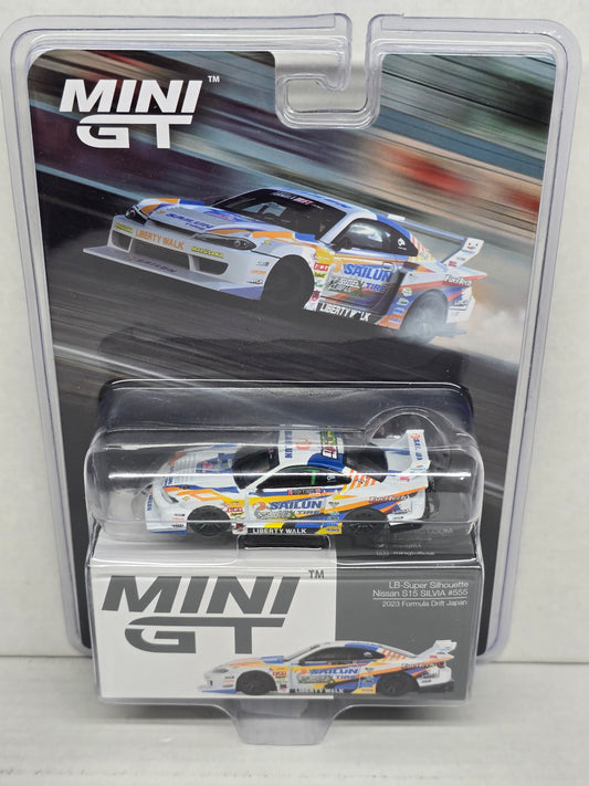 Mini Gt 
Lb Super Silhouette 
Nissan Silvia S15
2023 Formula Drift Japan 
#555
Blister