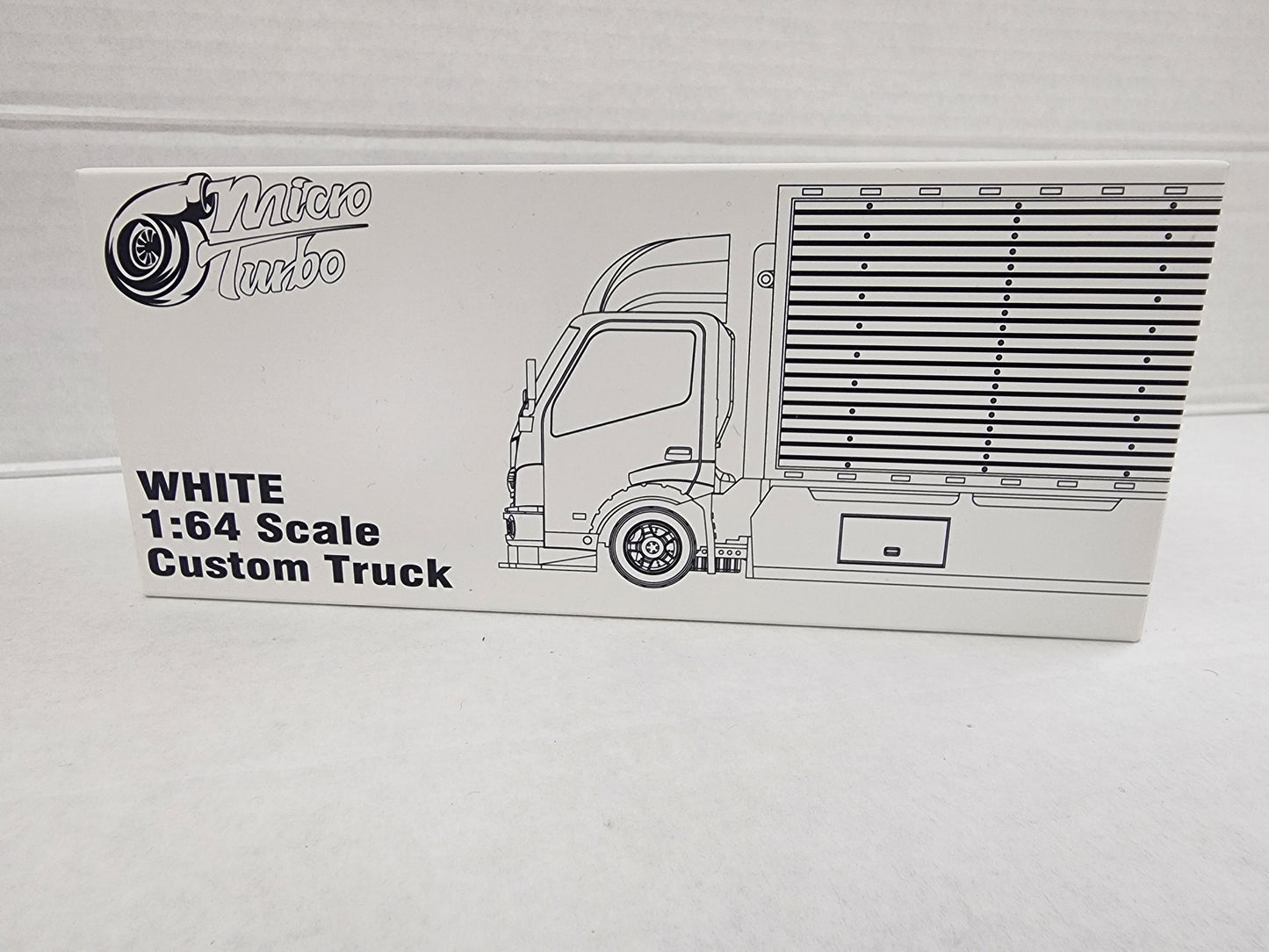 Micro turbo 1/64 White Hino H300 Custom Truck