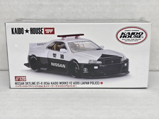 Kaidohouse Mini GT 
Nissan Skyline GT-R R34 
Kaidohouse Works  V2 Aero
Japanese Police 
#120