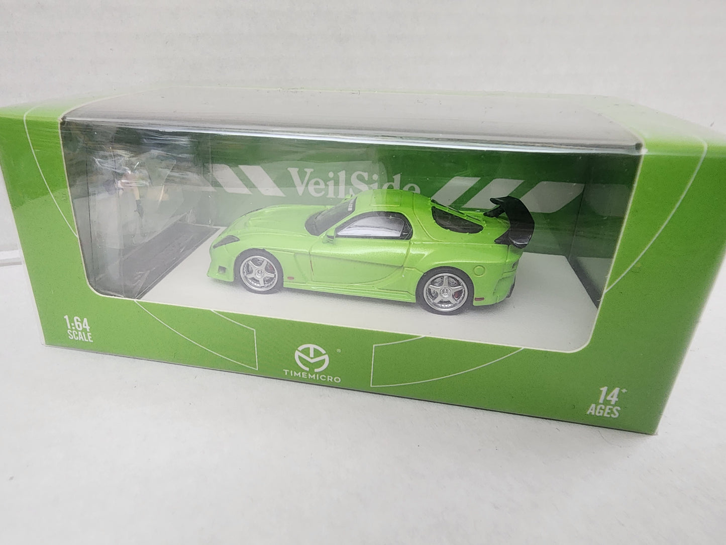 Timemicro 1/64 Mazda rx7 fd3s Veilside Widebody Spec Green with Figure