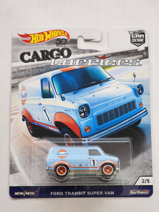 Hot wheels Premium Car Culture Cargo Carriers Gulf Ford Transit Van