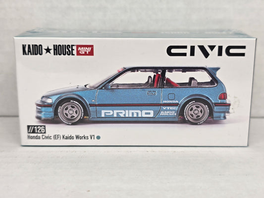 Kaidohouse Mini Gt 
Honda Civic Ef 
Kaido works
V1
#126 blue
