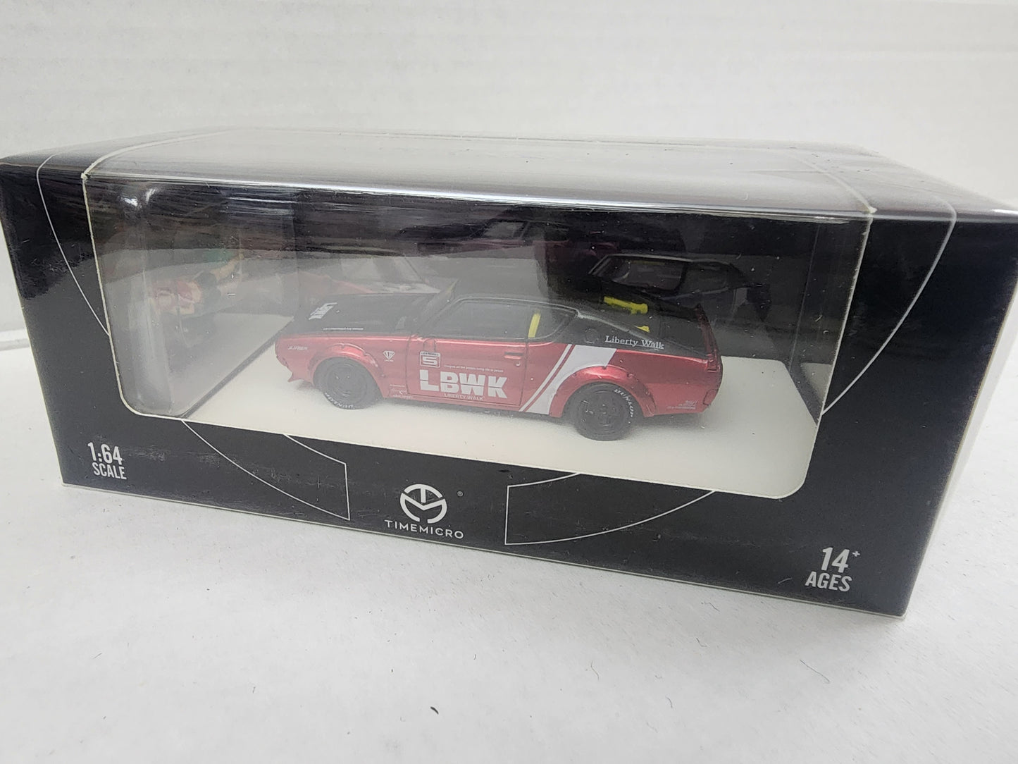 Timemicro 1/64 Lbwk Nissan Skyline 2000 Gtr Kenmeri Black and Red