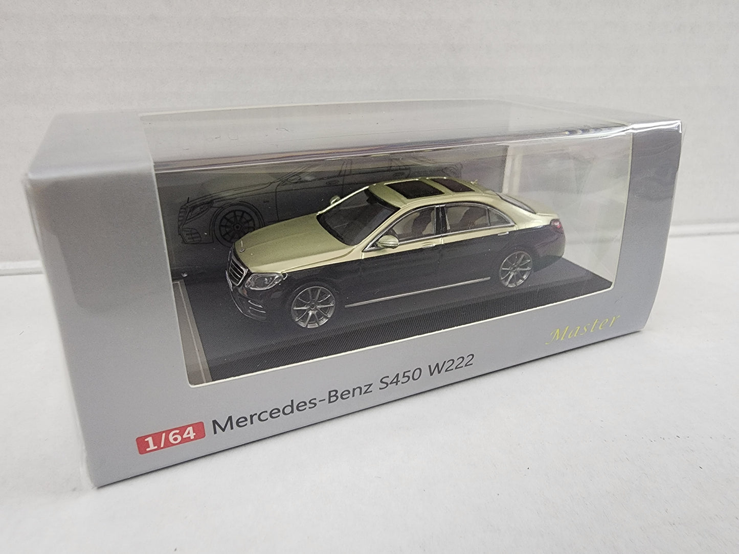 MASTER 1/64 MERCEDES BENZ S-CLASS S450 W222 CHAMPAGNE AND BLACK