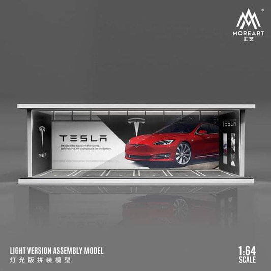 MoreArt 1/64 Tesla Light up Assembly scene Diorama