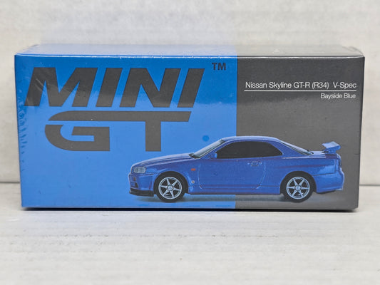 Mini Gt 
Nissan Skyline GTR R34
 V SPEC
Bayside Blue