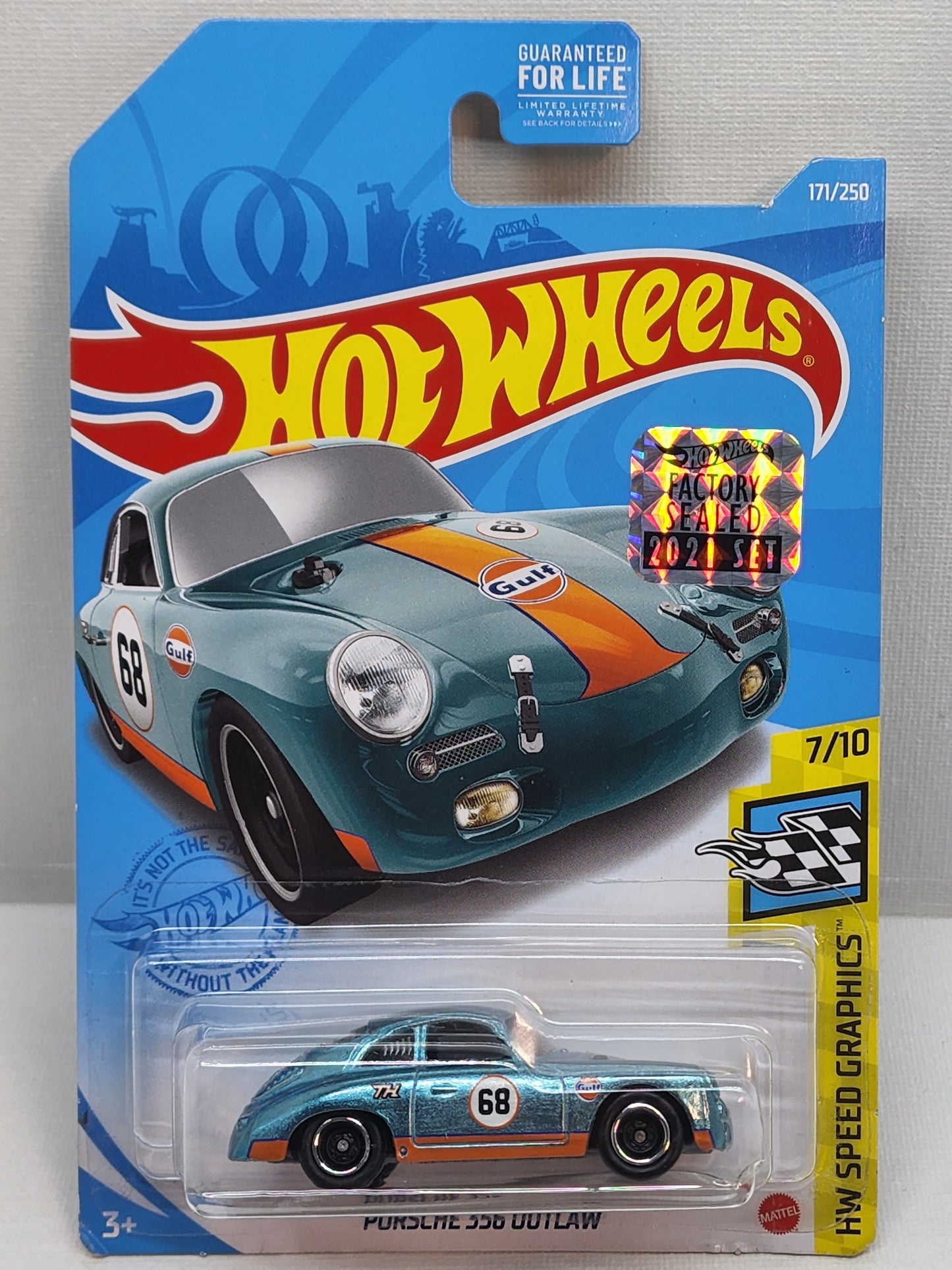 Hot wheels 2021 factory sealed porsche 356 outlaw gulf super treasure hunt