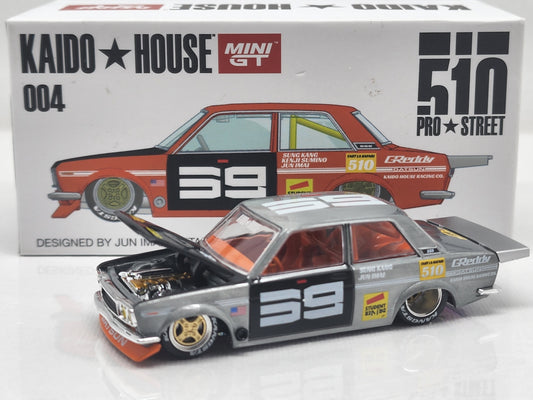 Mini Gt Kaidohouse Datsun 510 Drag Car Sung Kang colab.Raw chase 004 Orange