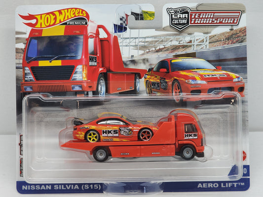 Hot Wheels Team Transporters 2022 Nissan Silvia & Aero Lift