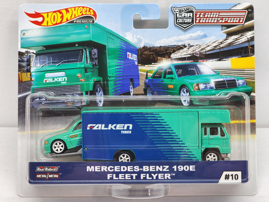 Hot wheels team transporter Mercedes Benz 190E & Fleet Flyer