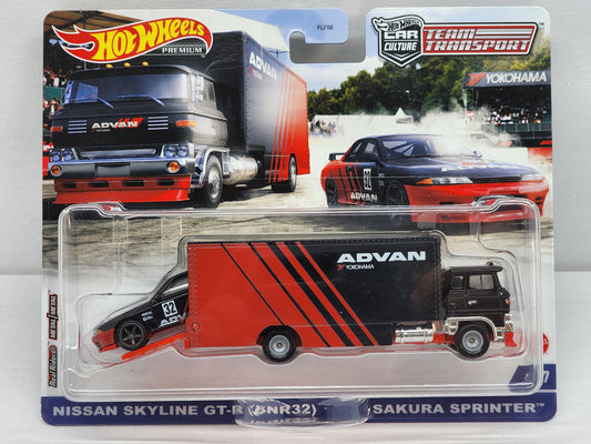 Hot wheels team transporters Nissan Skyline GTR r32 & Sakura Sprinter