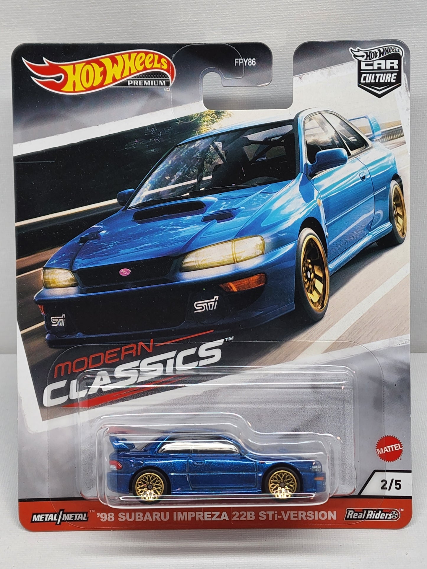 Hot wheels premiums Modern classics w2 98 Subaru Impreza wrx 22b sti-version