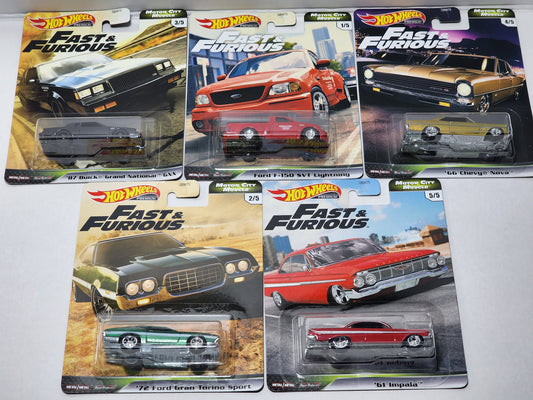 Hot wheels Premium Fast and furious Motor City Muscle set