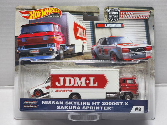 Hot Wheels Team Transporters Nissan Skyline HT 2000 GT-X and Sakura Sprinter