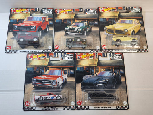 Hot wheels Premium Boulevards no.46 -50 complete set