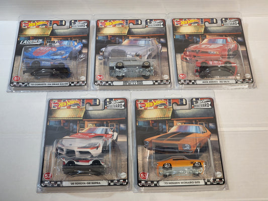 Hot Wheels Premium Boulevards No. 51-55 complete set in protectors