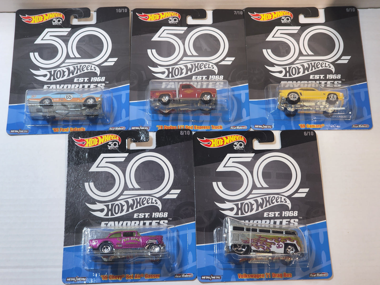 Hot wheels Premium 50th Anniversary Favourites 6-10 set