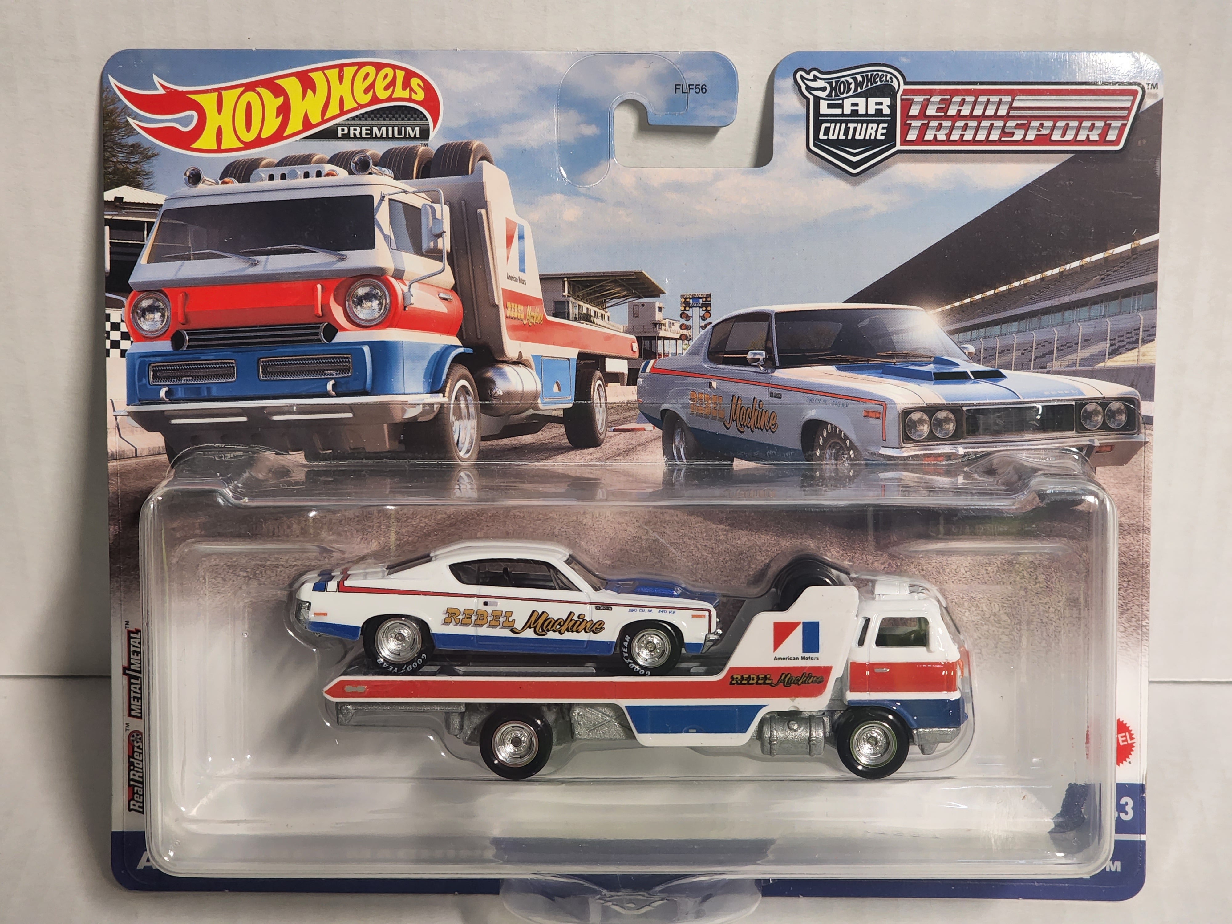 Hot wheels Team Transporters No.43 Amc Rebel Machine and wide open ...