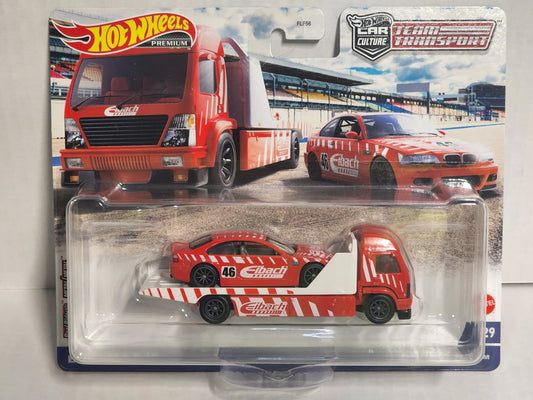 Hot wheels Team Transporter No.29 Eibach Bmw M3 E46 and Aero Lift