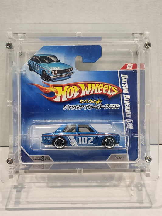 Hot Wheels 2009 japanese short carded Datsun Bluebird 510 mint in coval case