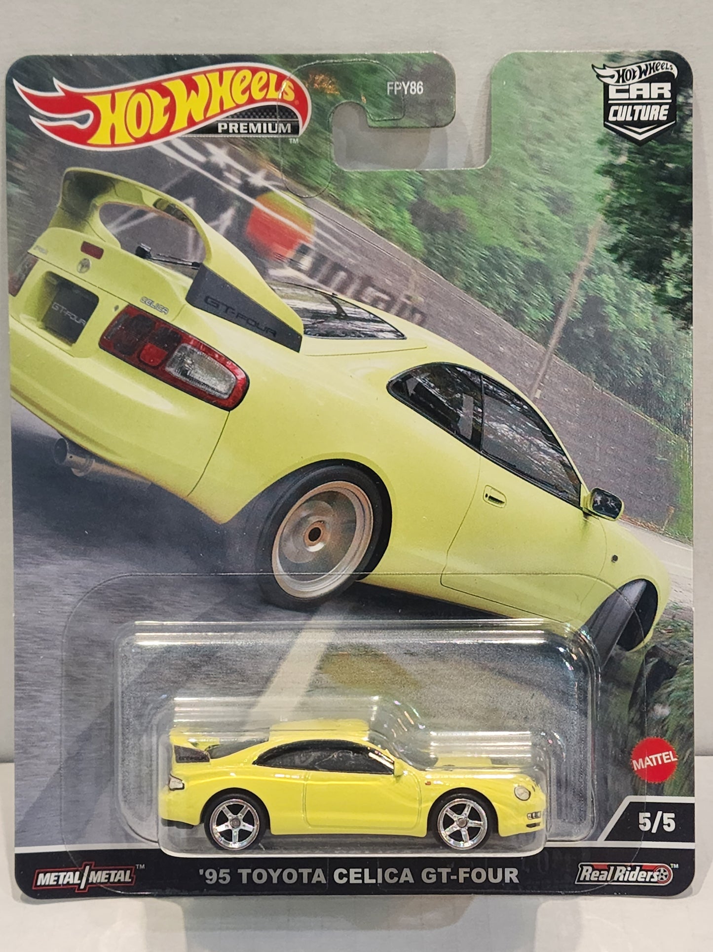 Hot wheels 

Premium 

Mountain drifters 

95 Toyota celica Gt-four