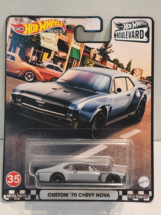 Hot wheels 

Premium 

Boulevard 

Custom 70 chevy Nova  