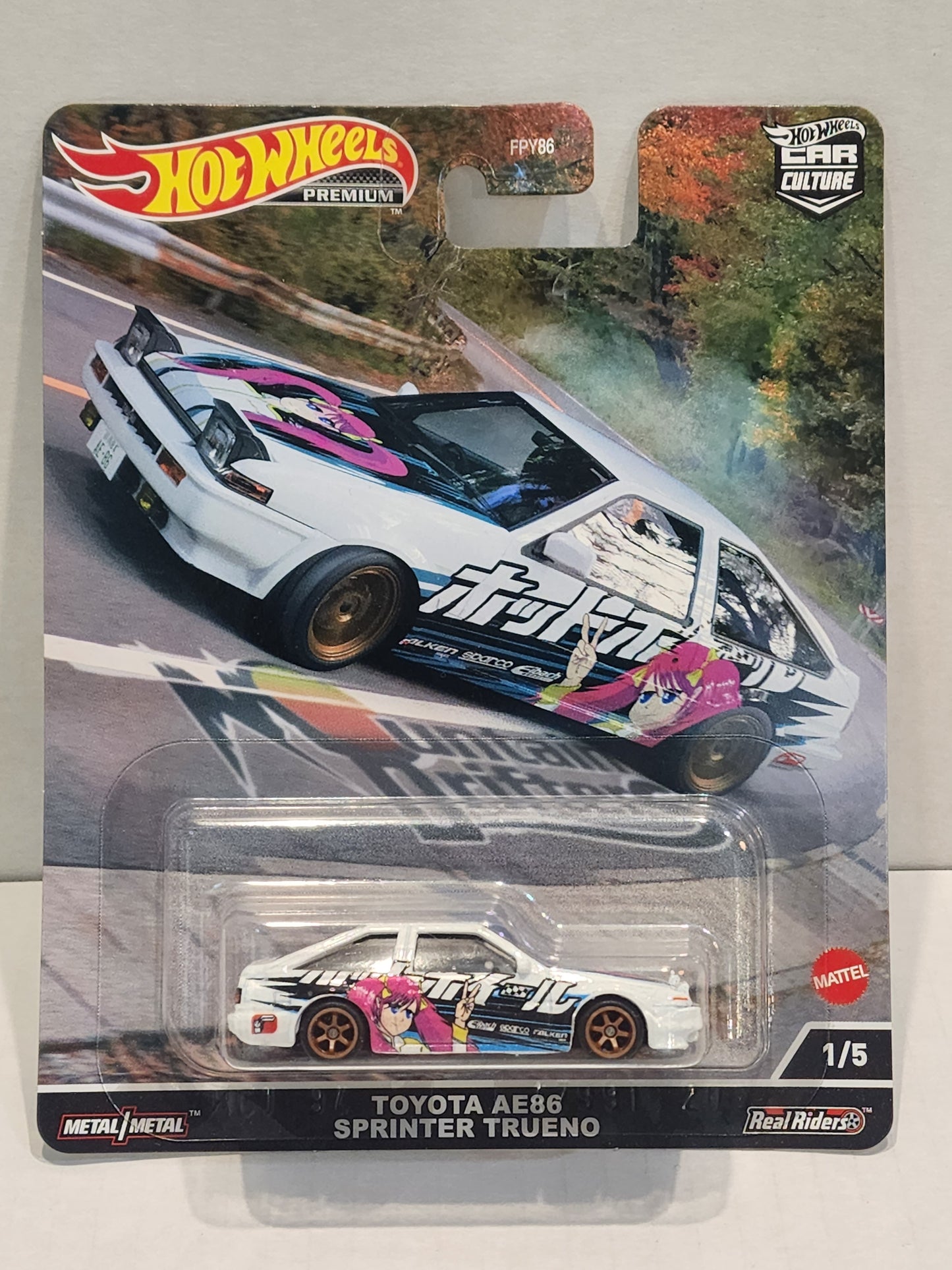 Hot wheels 

Premium 

Mountain drifters 

Toyota Ae86 Sprinter Trueno  