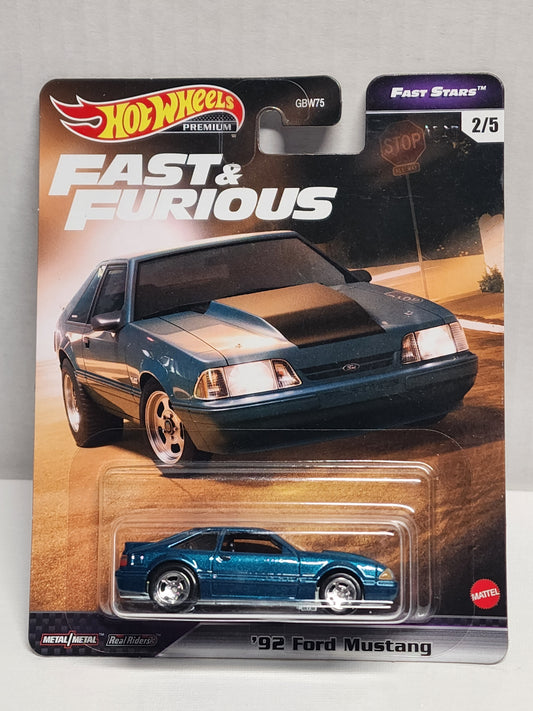 Hot wheels 

Premium 

Fast and furious 

Fast Stars

92 Ford Mustang 