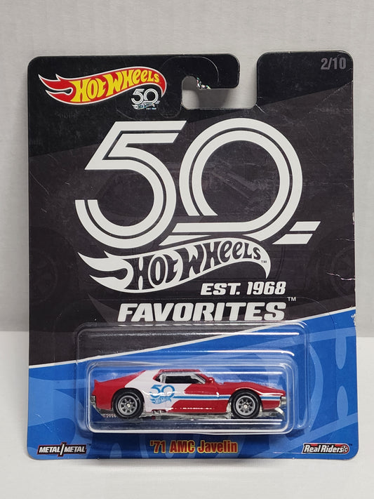 Hot wheels 

Premium 

50th anniversary 

71 Jmc Javalin 