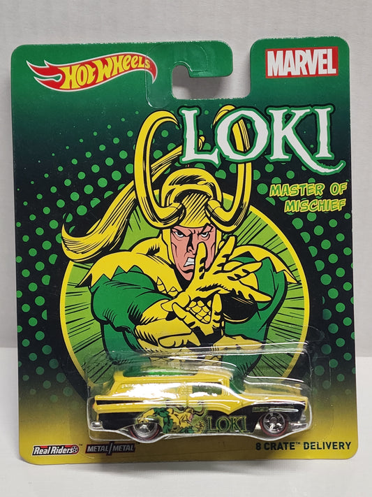 Hot wheels 

Premium 

Pop culture 

Marvel 

Loki

8 crate delivery 



 