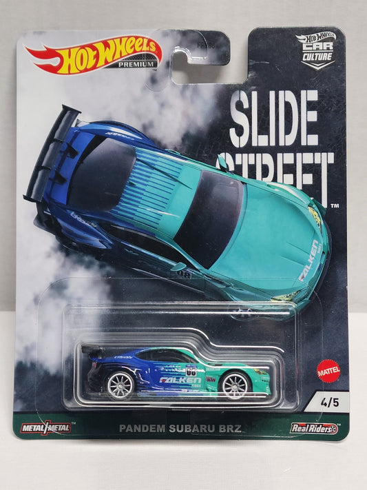 Hot wheels 

Premium 

Car Culture 

Slide Street

Pandem Subaru Brz