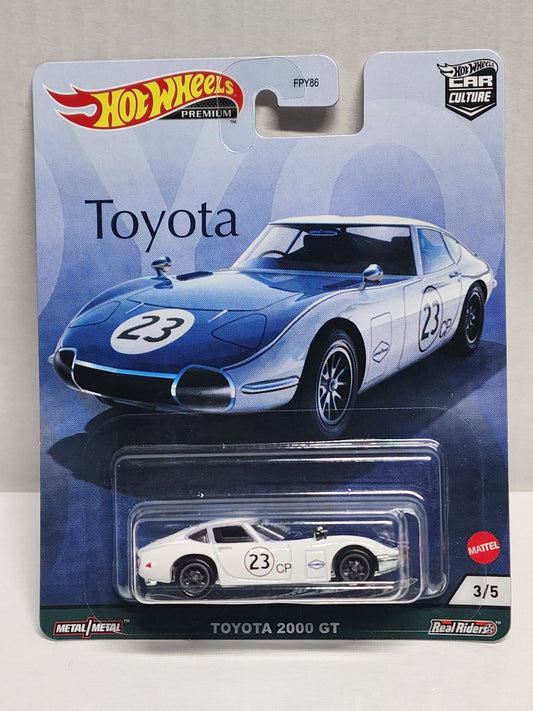 Hot wheels 

Premium 

Car Culture 

Toyota series

Toyota 2000Gt